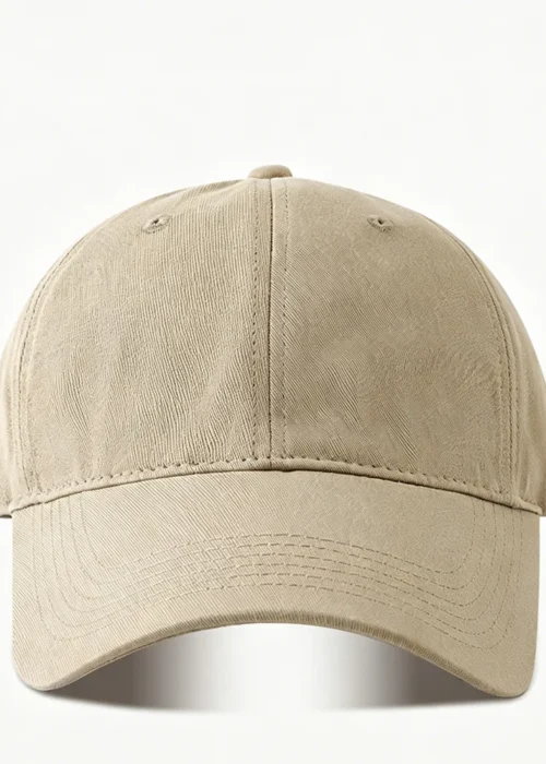 Handmade Classic Cotton Baseball Cap of Various colours -Khaki - Adjustable Snapback, Solid Color Everyday Hat with Custom Embroidery