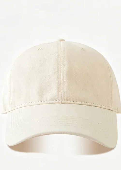 Handmade Classic Cotton Baseball Cap of Various colours -White - Adjustable Snapback, Solid Color Everyday Hat with Custom Embroidery