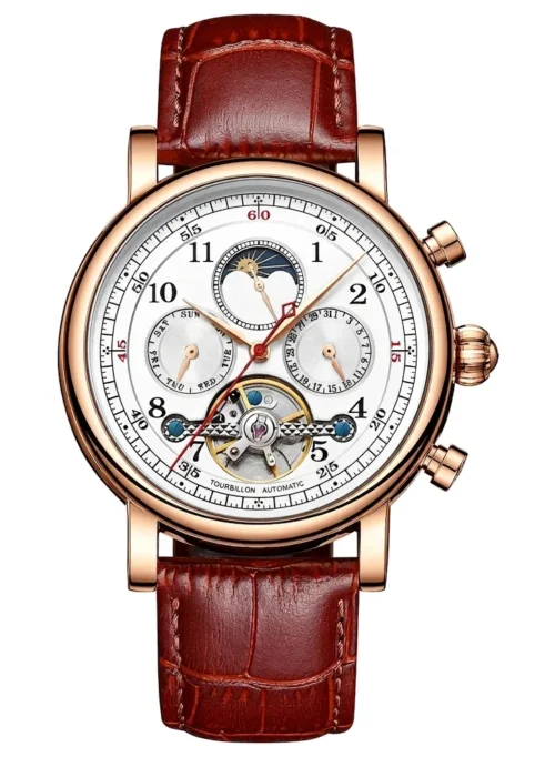 Locevito Original Classic Collection 002 - Men's Automatic Mechanical Water Resistant Stainless Steel, Elegant Business Style