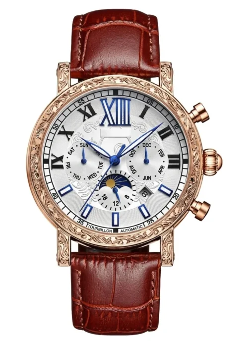 Locevito Original Classic Collection 004 - Men's Automatic Mechanical Water Resistant Stainless Steel, Elegant Business Style