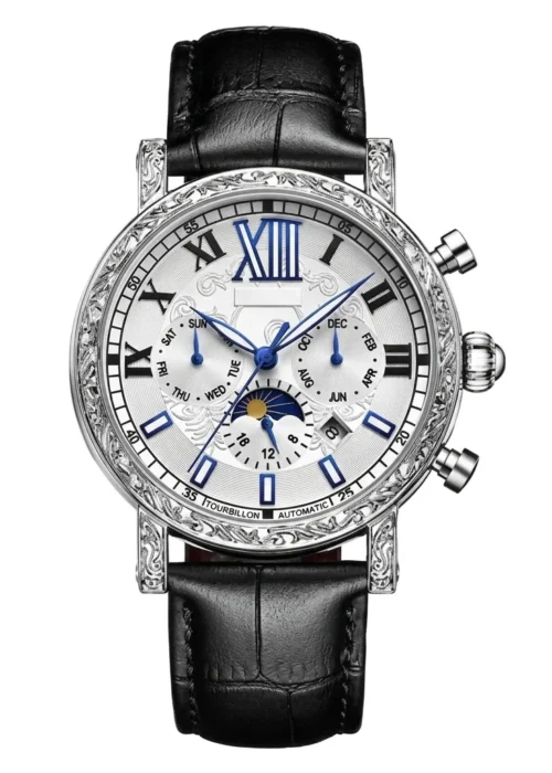 Locevito Original Classic Collection 005 - Men's Automatic Mechanical Water Resistant Stainless Steel, Elegant Business Style